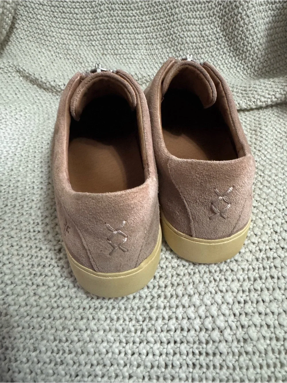 Frye Taupe Suede Zip-Front Women's‎ Slip-On Sneakers